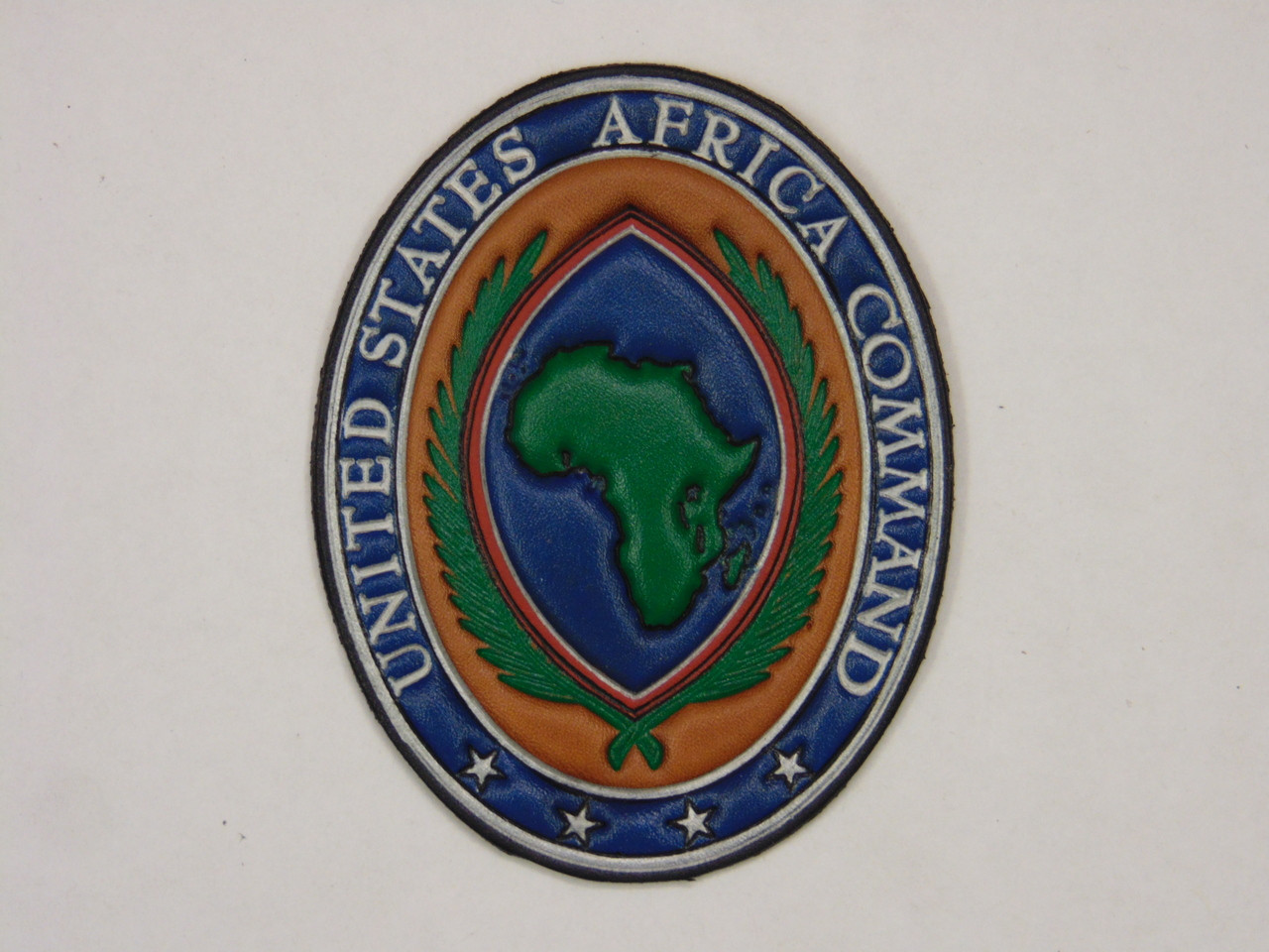 US AFRICA COMMAND Classic Embossed leather 