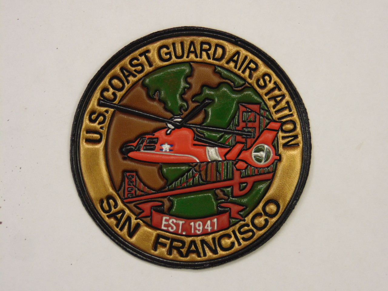 US Coast Guard Air Station San Francisco Leather Patch