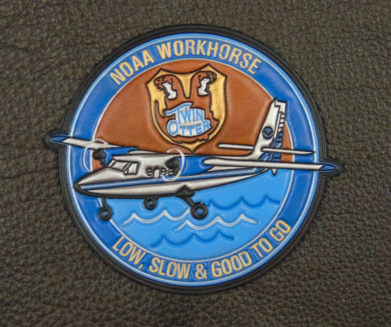 NOAA WORKHORSE  ( Twin Otter ) Older Version Classic Embossed Leather
