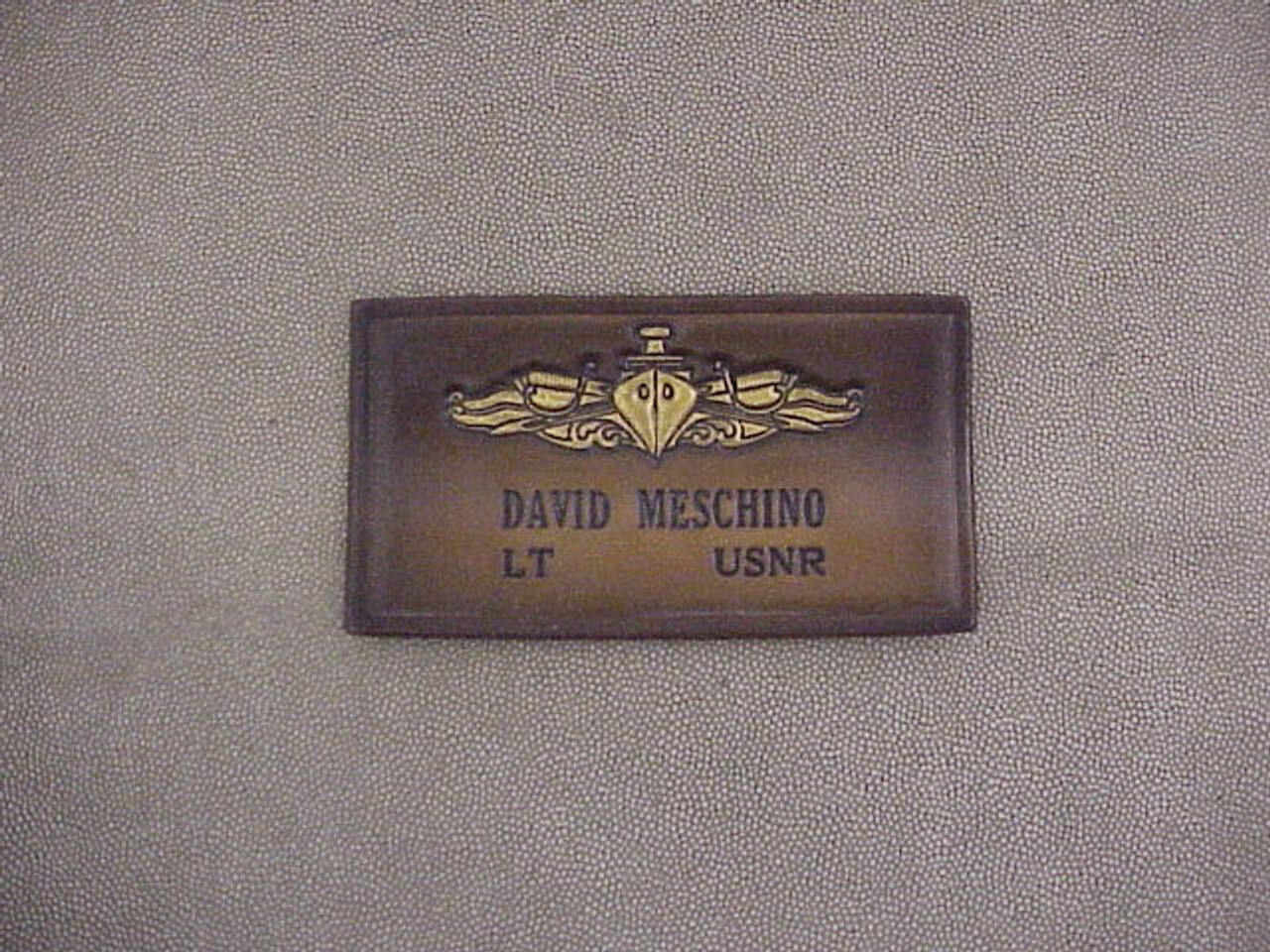 U.S. NAVY SWO Nametag, 2 Lines of Text CLASSIC EMBOSSED