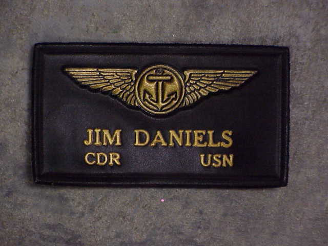 NAVAL AVIATION OBSERVER Nametag , 2 Lines of Text CLASSIC EMBOSSED