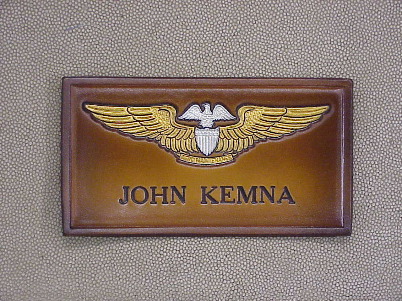 U.S. NAVY AMDO  Nametag, 2 Lines of Text CLASSIC EMBOSSED, Officially Licensed
