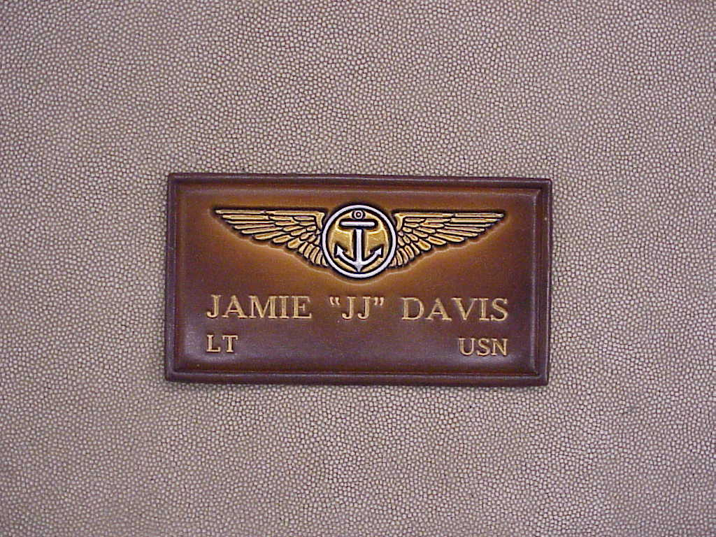 NAVAL AVIATION OBSERVER Nametag , 1 Line of Text CLASSIC EMBOSSED