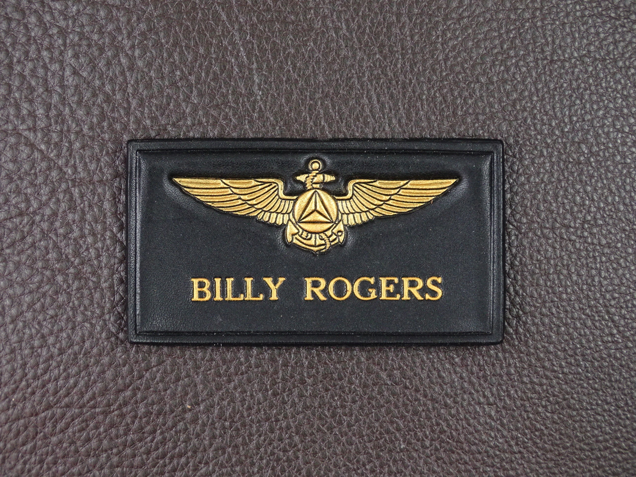 Near Black with Gold Text NOAA Name tag Example