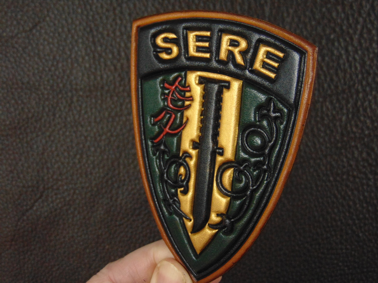 SERE  Patch Classic Embossed leather 