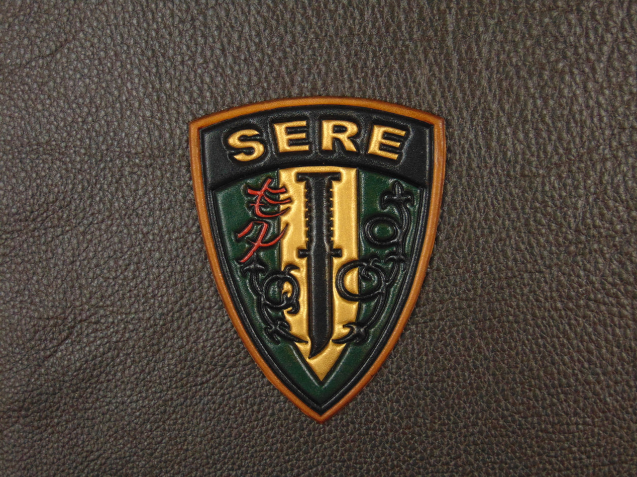 SERE  Patch Classic Embossed leather 