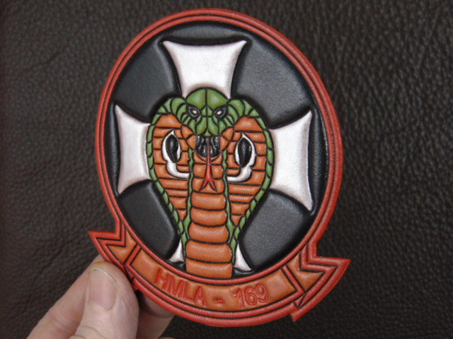 HMLA-169 Chest patch  Classic Embossed leather