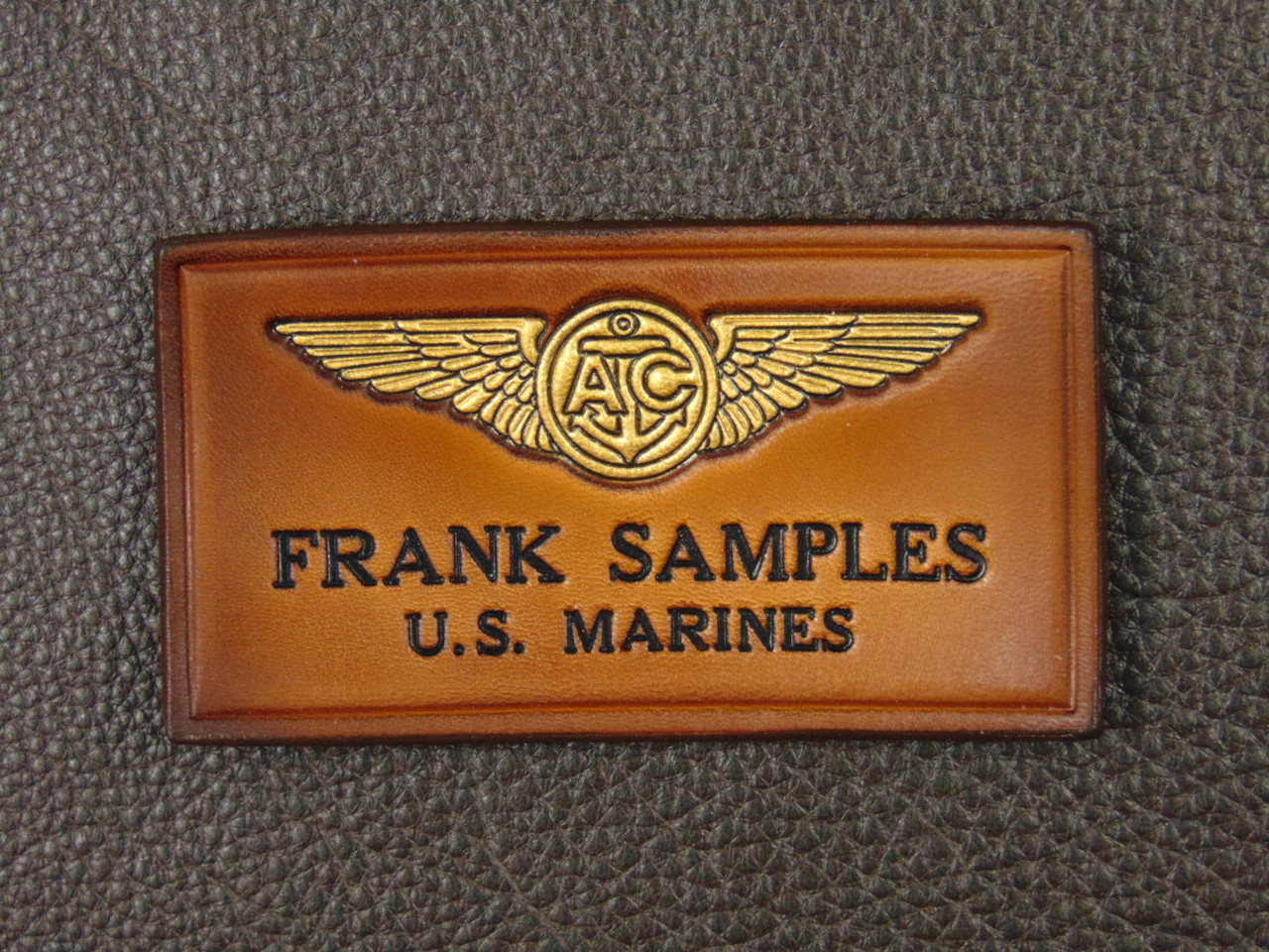 US Coast Guard Aircrew  Nametag, 2 Lines of Text, Classic Embossed Officially Licensed