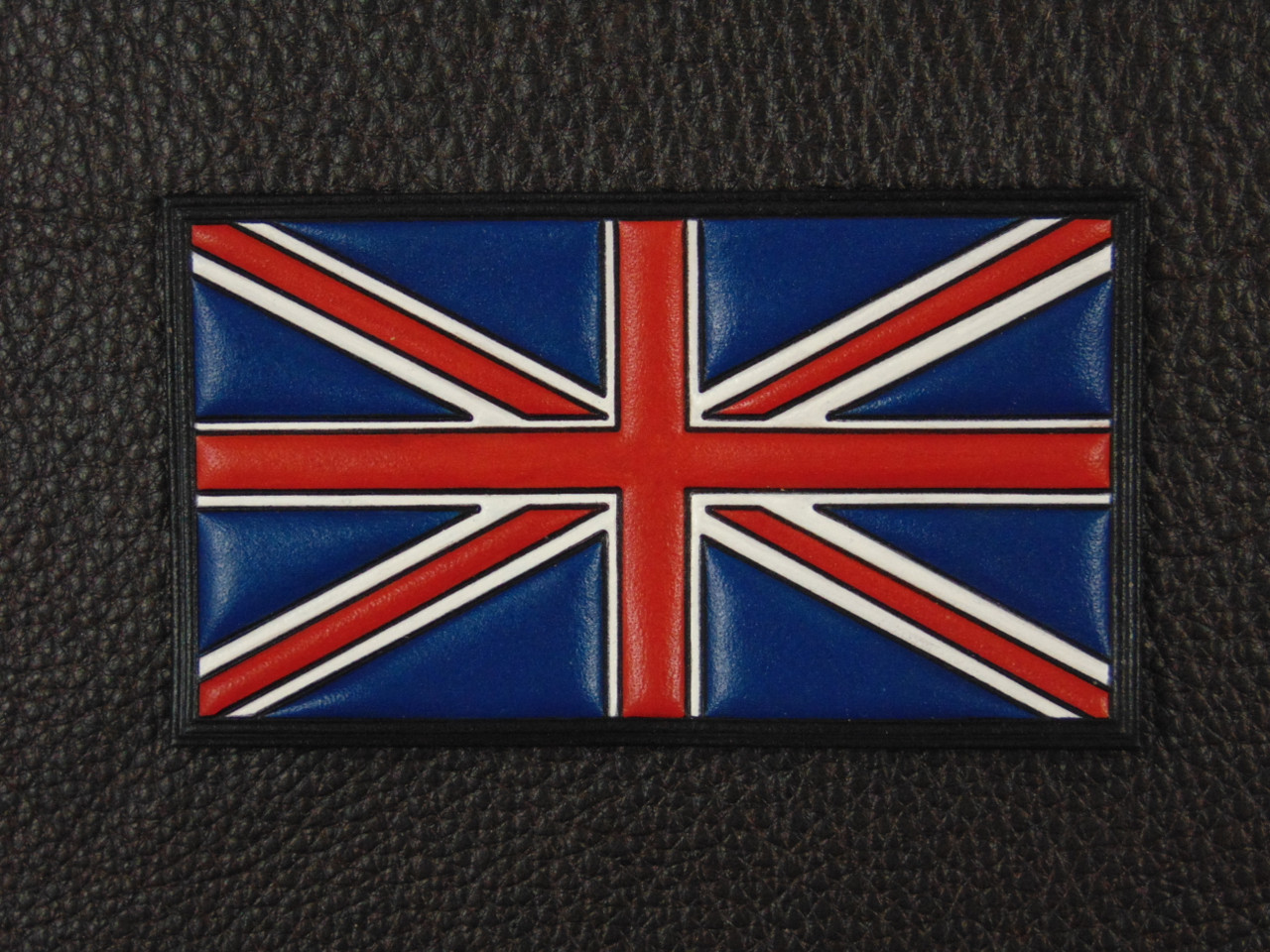 UK, British  FLAG  Classic Embossed Leather