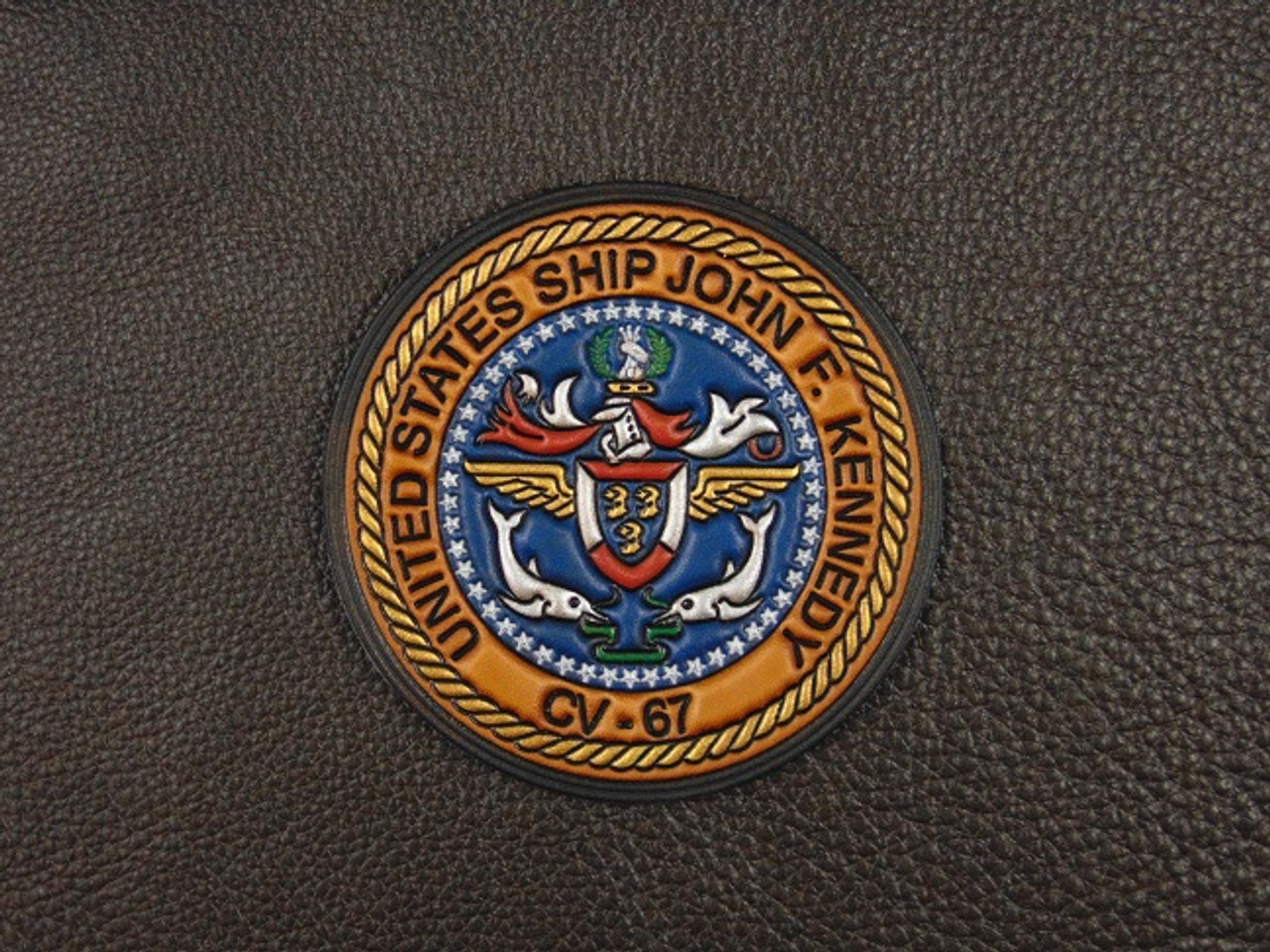 CV-67, USS  John F. Kennedy  4" Classic Embossed,  Our Best work !