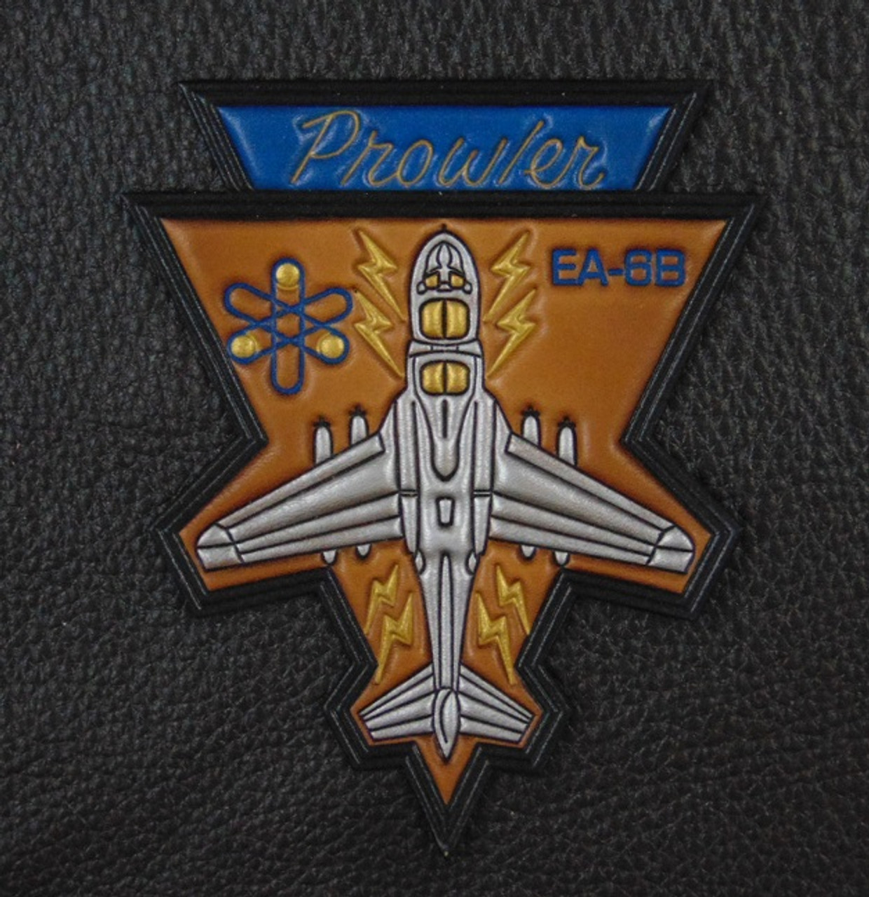 EA-6B Prowler TopDown patch, Classic Embossed leather, Officially Licensed