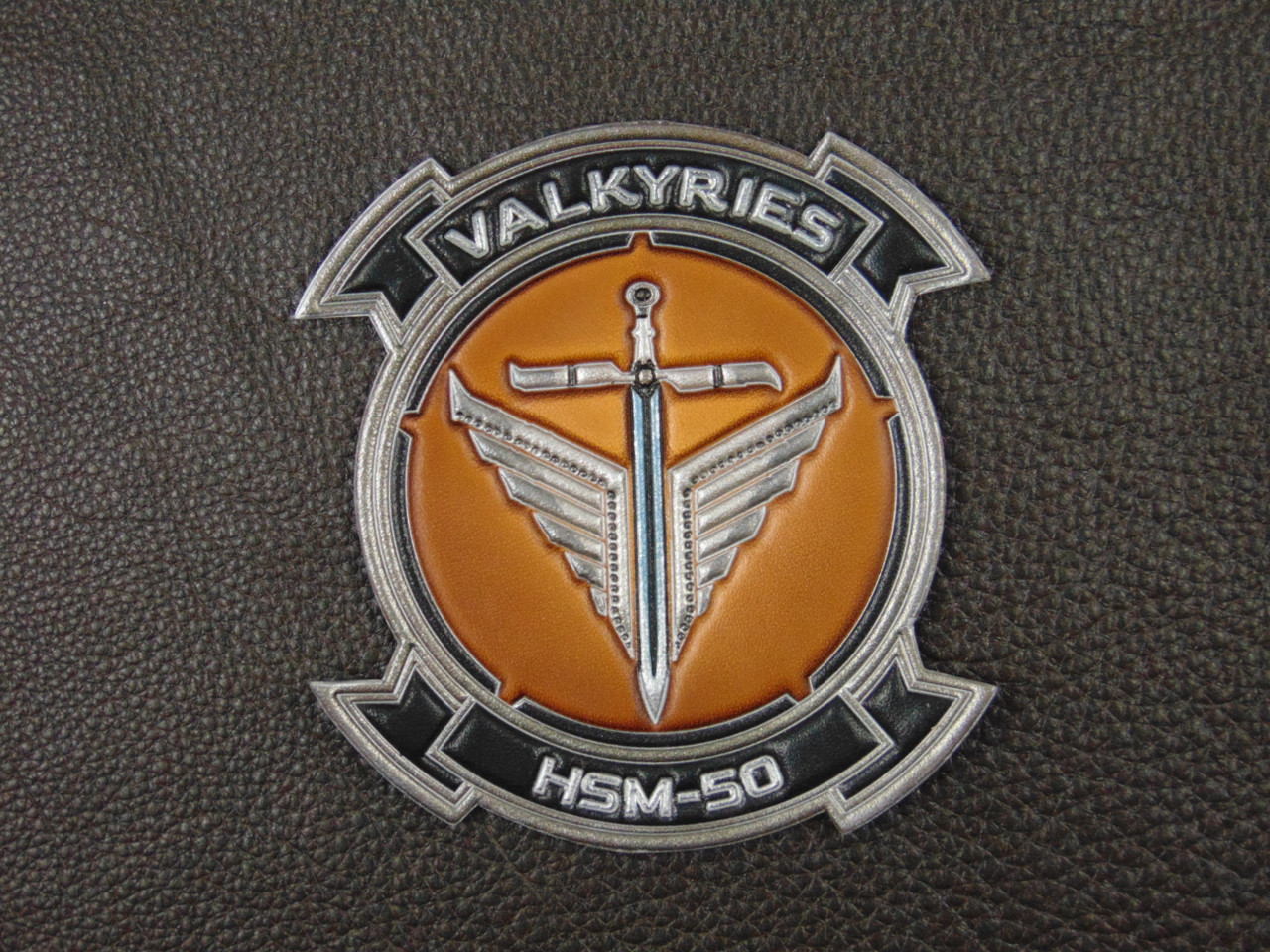 HSM-50 standard  Classic Embossed Leather patch  Officially Licensed