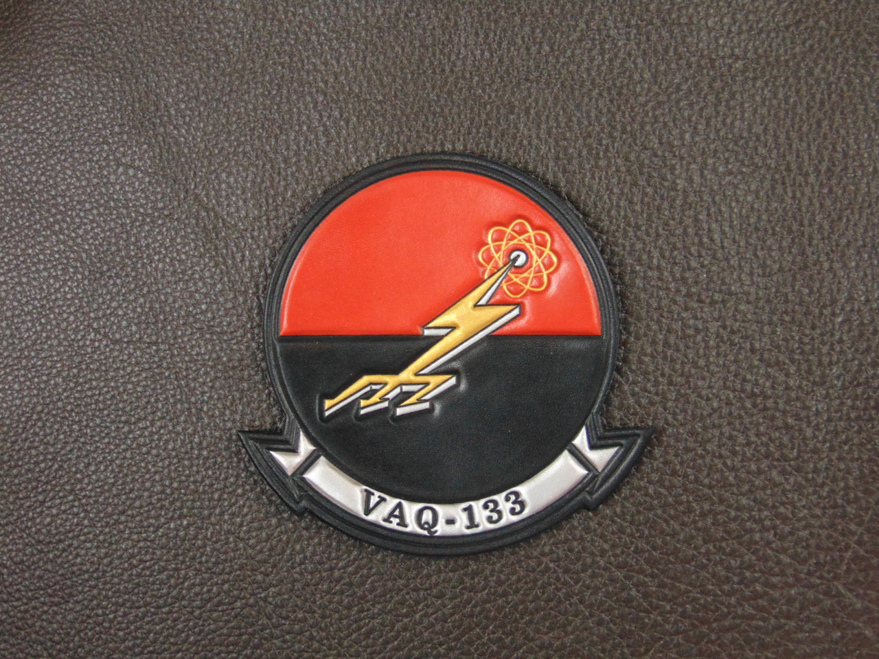 VAQ-133 Embossed Leather squadron patch full color