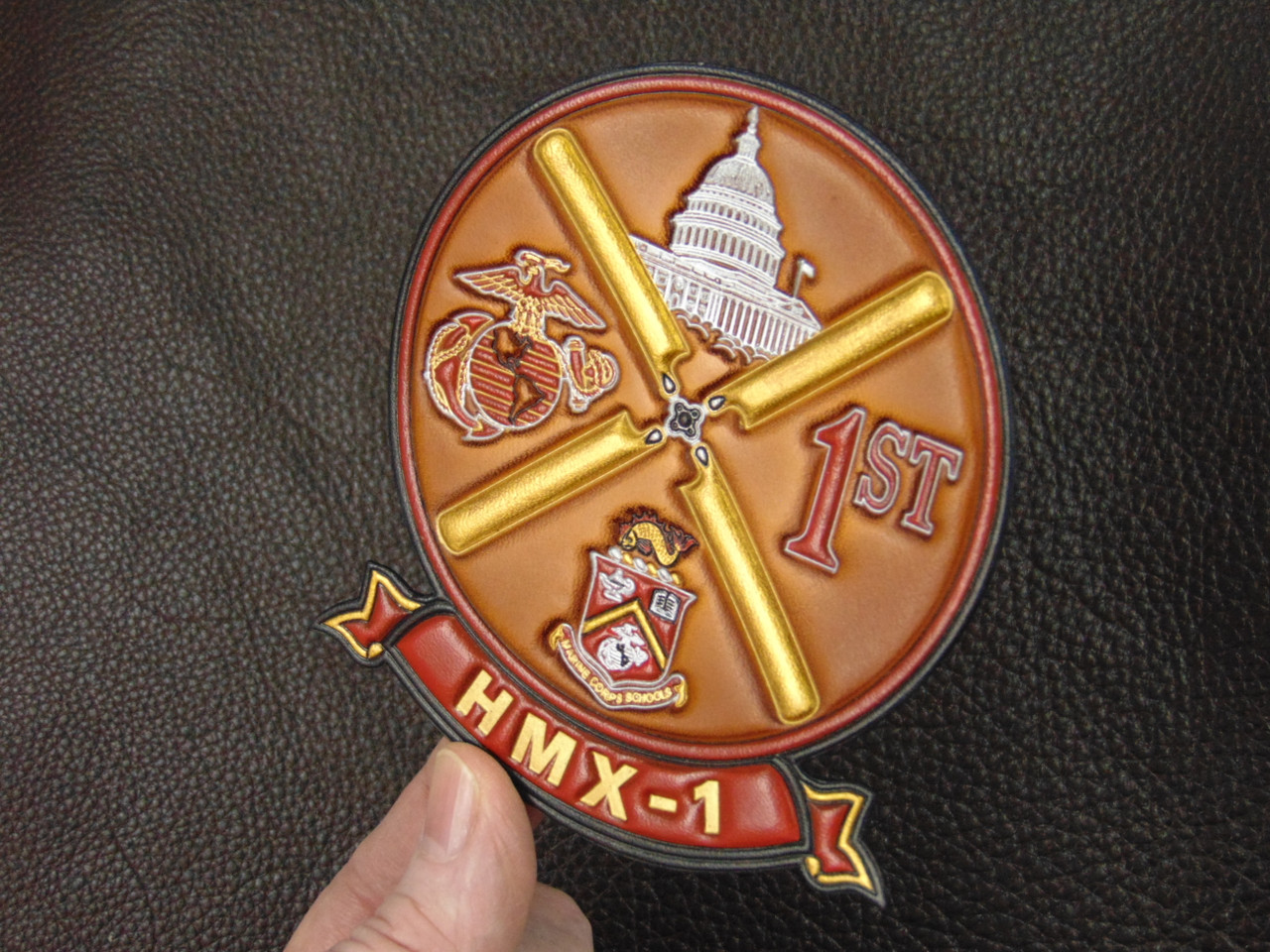 HMX-1 1958 version Embossed fine leather