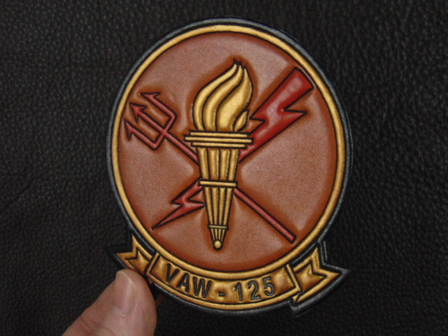 VAW-125 Embossed Leather patch
