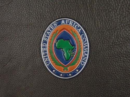  US AFRICA COMMAND Classic Embossed leather 