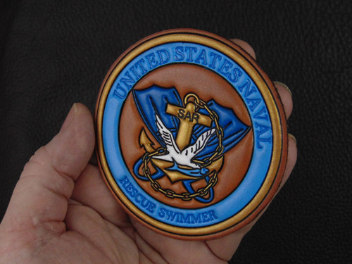  SAR RESCUE SWIMMER,  Classic Embossed Leather, Officially Licensed 