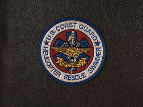 USCG  HELICOPTER RESCUE SWIMMER 4" Classic Embossed leather