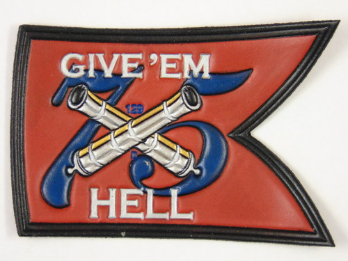 CVN 75 HARRY S TRUMAN BATTLE FLAG, Classic Embossed Leather