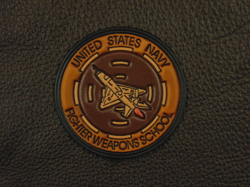 TOPGUN Graduate, Classic Embossed leather, Brown tone, Officially Licensed