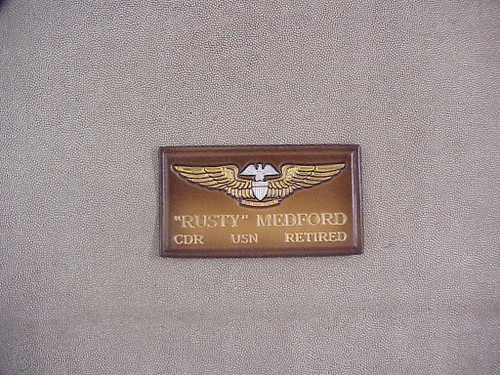 U.S. NAVY AMDO  Nametag, 2 Lines of Text CLASSIC EMBOSSED, Officially Licensed