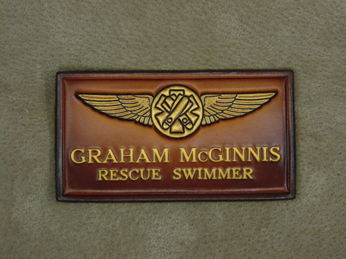 USCG RESCUE SWIMMER NAMETAG  2 Lines of text