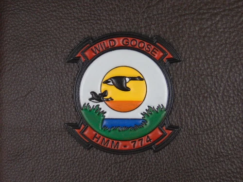HMM-774 Classic Embossed leather Chest patch