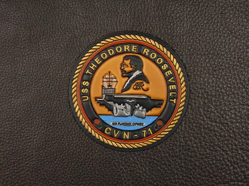 CVN-71, USS  THEODORE  ROOSEVELT  5.25" Classic Embossed,  Our Best work