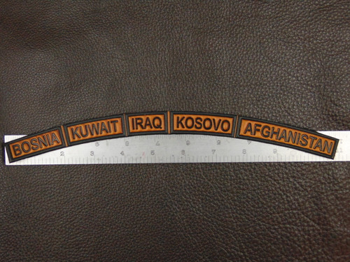 CUSTOM TEXT BANNERS, Embossed Leather
