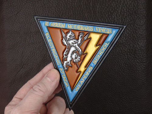 Electronic Attack Weapons School,  Classic Embossed Leather, Officially Licensed