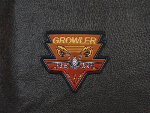 EA18 Growler Eyes patch, Classic Embossed leather, Officially Licensed