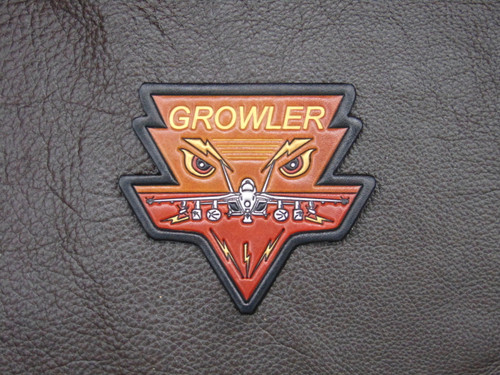EA18 Growler Eyes patch, Classic Embossed leather, Officially Licensed