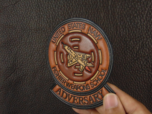 TOPGUN ADVERSARY, Brown tone, Classic Embossed leather, Officially Licensed