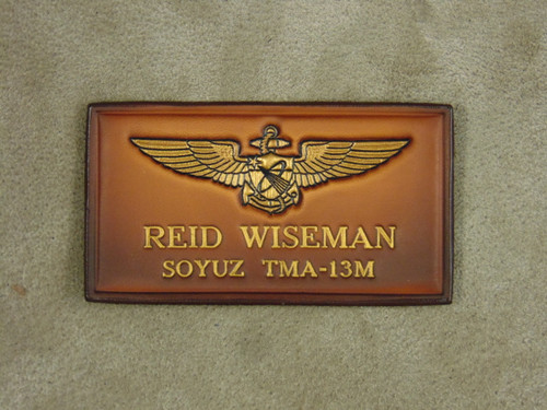 US NAVY ASTRONAUT Nametag  2 Lines of Text, Classic Embossed, Officially Licensed