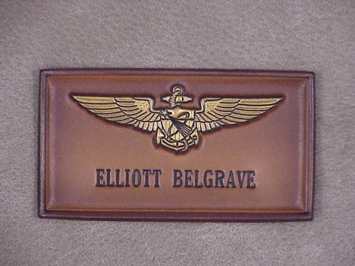 US NAVY ASTRONAUT Nametag  2 Lines of Text, Classic Embossed, Officially Licensed