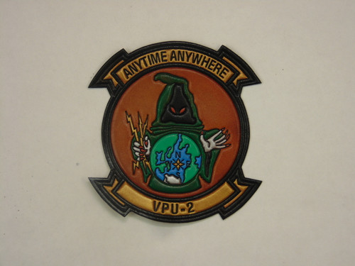 VPU-2 Embossed Leather Flight Jacket Squadron Patch