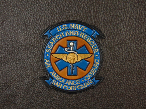 SAR Medtech  Classic Embossed Leather patch  Officially Licensed