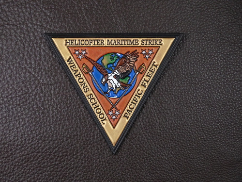 HSMWSP Helicopter Maritime Strike Weaps School Pacific, Classic Embossed Leather Officially Licensed