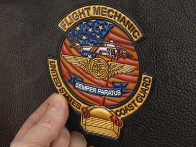 US Coast Guard Flight Mechanic patch, Classic Embossed leather - Gypsy ...