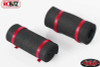 1/10 Scale Sleeping Roll Mat bed w/ straps 2 BLACK Red Straps 10th TOY Z-S1302