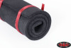 1/10 Scale Sleeping Roll Mat bed w/ straps 2 BLACK Red Straps 10th TOY Z-S1302