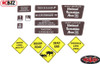 CLEARANCE 30% DISCOUNT RC4WD Tough Terrain Scale Signs great for making course Z-L0064 DETAILED Plastic