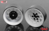 OEM Stamped Steel 1.9" Beadlock Wheels WHITE 12mm Hex 10 spoke RC4WD Z-W0208