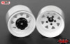 5 Lug Deep Dish Wagon 1.9" Steel Stamped Beadlock Wheels WHITE RC4WD Z-W0242