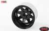 5 Lug Deep Dish Wagon 1.9" Steel Stamped Beadlock Wheels BLACK RC4WD Z-W0243