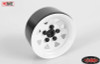 5 Lug Wagon 1.9 scale Steel Stamped Beadlock Wheel WHITE Pin One RC4WD Z-Q0033