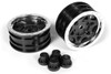 Axial 1.9 Walker Evans Wheels Chrome Black 2 AX08140 GLUE ON Plastic SCX10