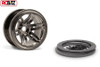 2.2 Rockster Beadlocks Scaler crawler Wheels 12mm Hex BLACK Chrome Wraith AX8095