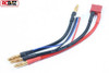 Balance Adaptor Lead  LIPO 2S Hardcase SADDLE DEANS 4mm Bullet Connector ET0283