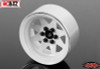 RC4WD 6 Lug Wagon 2.2" Steel Stamped Beadlock Wheels WHITE Pin Mounting Z-W0146